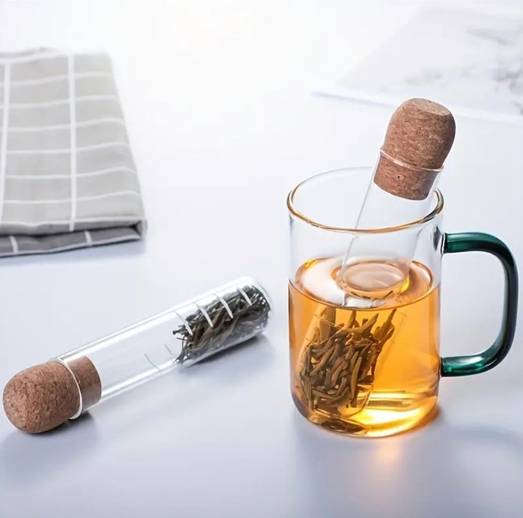 Heat Resistant Glass Tube Tea Strainer