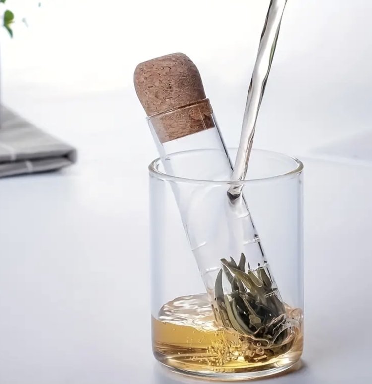 Heat Resistant Glass Tube Tea Strainer