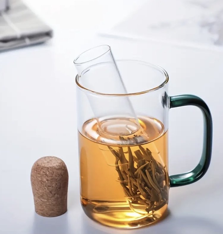 Heat Resistant Glass Tube Tea Strainer